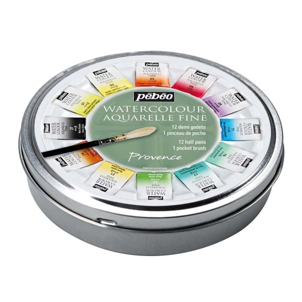 Pebeo Aquarelle Fine 12’li Mediterranean Suluboya 300079 ürün görseli 1