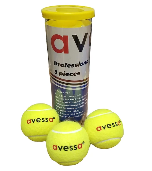 Avessa Tt-800 Maç Tenis Topu 3lü Tüpte ürün görseli 1