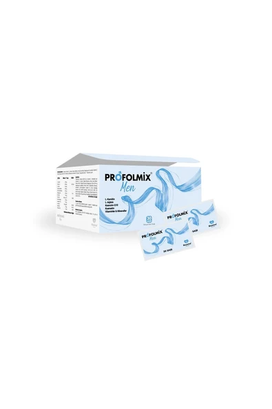 Profolmix Men L-Karnitin,L-Arjinin,Magnezyum, Kuersetin,Ginseng,Koenzim Q10,Selenyum, Vit. B12,C,A,E ürün görseli 1