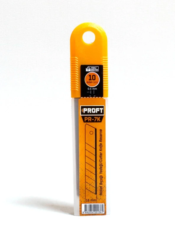 MAKET BIÇAĞI YEDEĞİ PROFT PR-7K 0.5MM 18 MM  60 ADET 6 PAKET ürün görseli 1