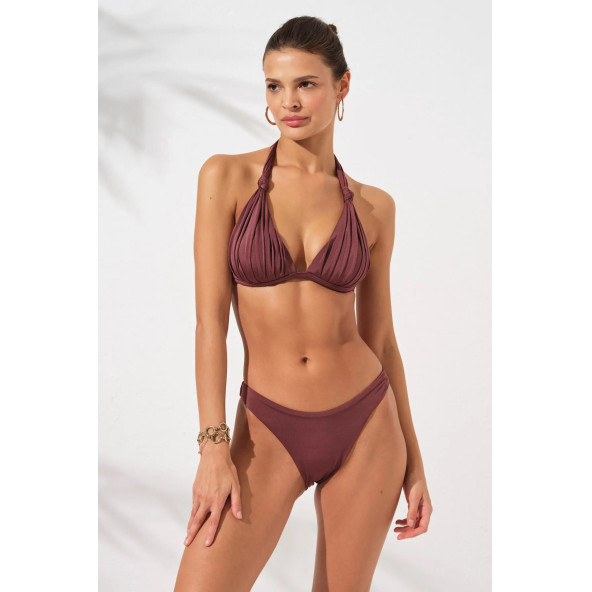 Dudi Kaplı Üçgen Dolgulu Bikini Takım Toffee ürün görseli 1