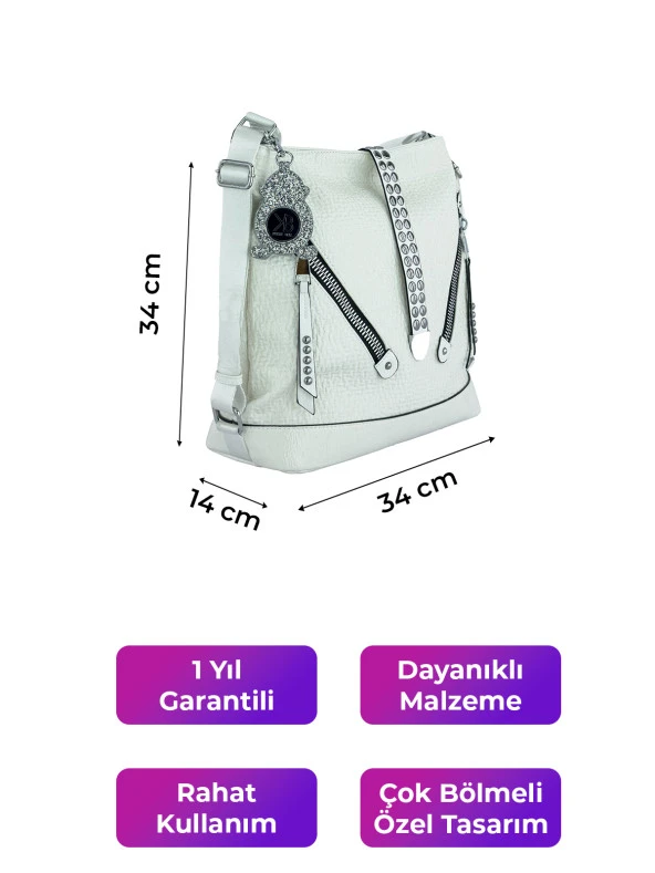 Kriste Bell Kadın Çanta Beyaz 26455 - Resim 2