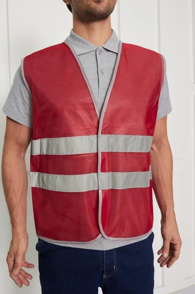 Orange Safety İkaz Yeleği - Resim 4