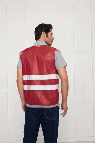 Orange Safety İkaz Yeleği - Resim 3