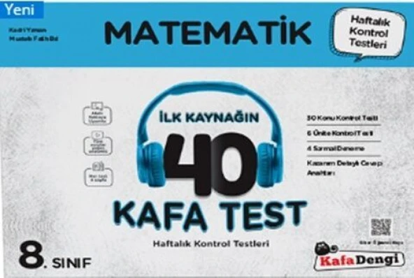 8. Sınıf Matematik İlk Kaynağın 40 Kafa Test Kafa Dengi Yayınları ürün görseli 1