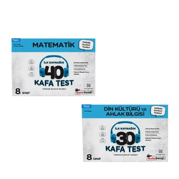 Kafa Dengi 8.Sınıf Matematik ve Din Kültürü İlk Kaynağın Seti 2 Kitap ürün görseli 1