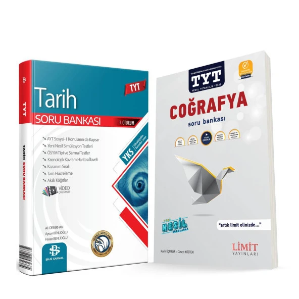 Bilgi Sarmal TYT Tarih Soru ve Limit TYT Cografya Soru Bankası 2 Kitap Set ürün görseli 1