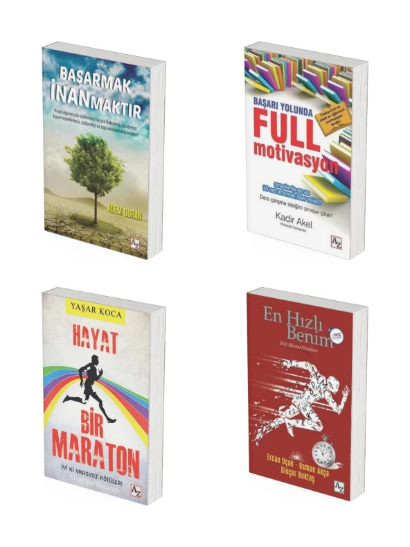 Okulda Başarı Seti - Hayat Bir Maraton - Başarı Yolunda Full Motivasyon - En Hızlı Benim Hızlı Okuma Teknikleri - Başarmak İnanmaktır ürün görseli 1