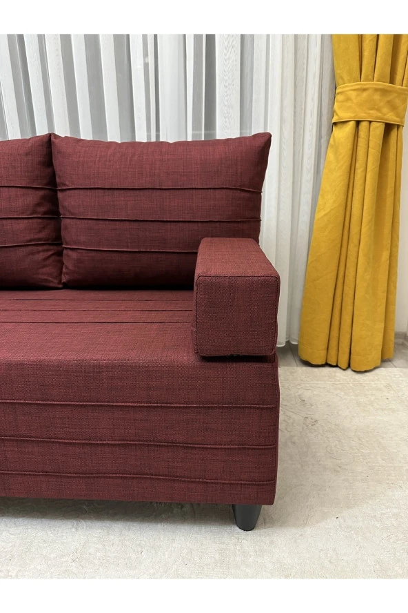 Modern Style Home Ikili Kanepe Koltuk Bordo ürün görseli 1
