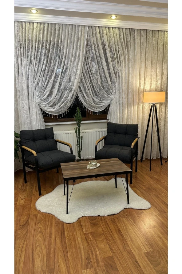 Modern Style Home Modern Avcılar Balkon, Bahçe, Cafe - Metal Kanepe Koltuk Takımı – 2 Tekli + Sehpa ürün görseli 1
