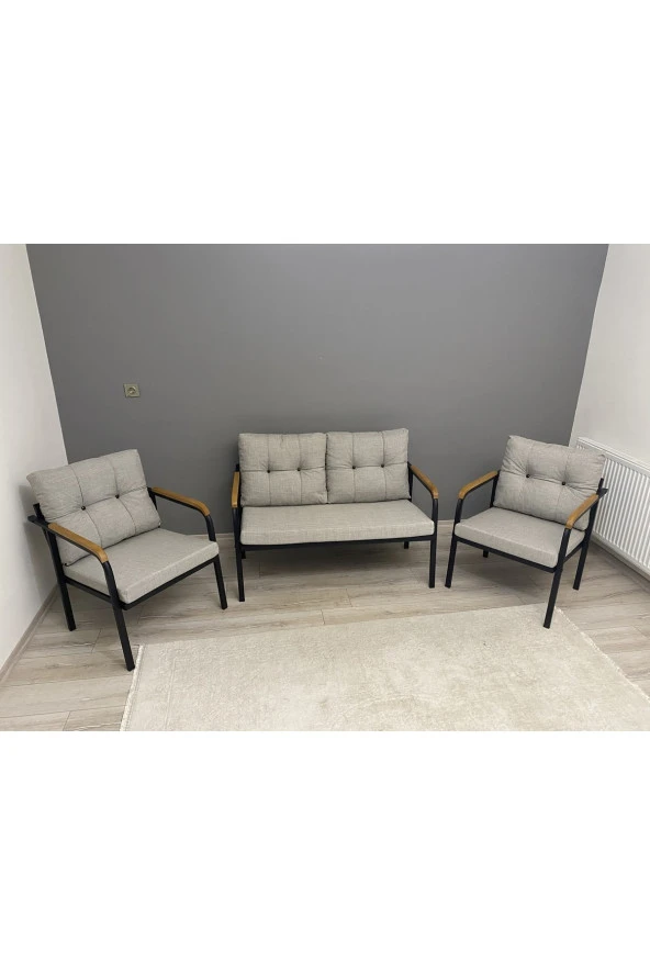 MODERN Güneş Balkon, Bahçe, Cafe - Metal Kanepe Koltuk Takımı - 2+1+1 ürün görseli 1