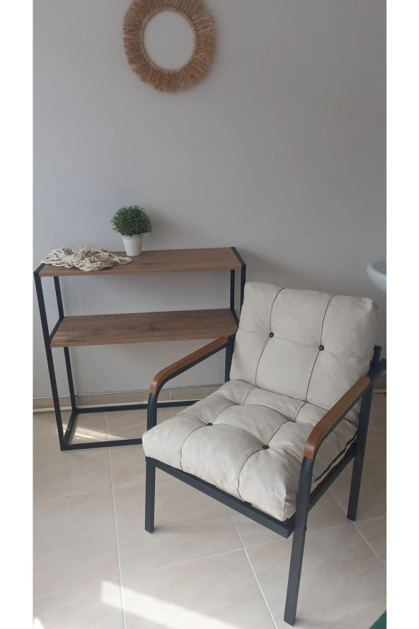 MODERN Mars Balkon, Bahçe, Cafe - Salon - Metal Kanepe Koltuk Takımı - 2+1+1 + Sehpa ürün görseli 1