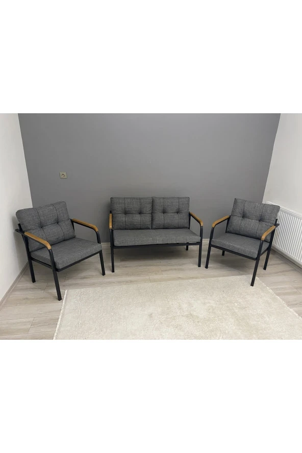 MODERN Venüs Balkon Bahçe Cafe - Metal Kanepe Koltuk Takımı 2+1+1 ürün görseli 1