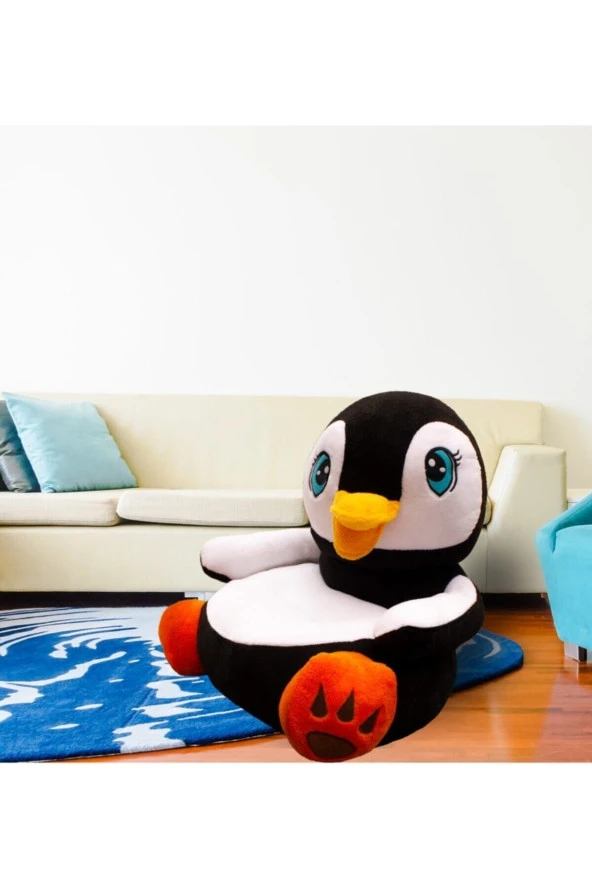 Penguen Peluş Oyuncak Bebek Çocuk Koltuğu (%100 YERLİ) ürün görseli 1