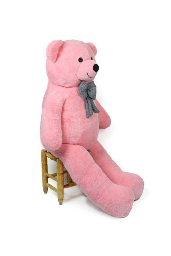 Pembe Büyük Papyonlu Ayıcık 140 Cm - Resim 2