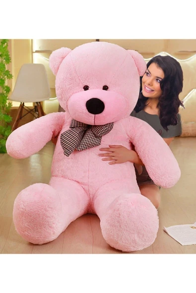 Harika Peluş Fabrikası Papyonlu Sevimli Büyük Peluş Ayıcık, 130 Cm - % 100 Yerli ürün görseli 1