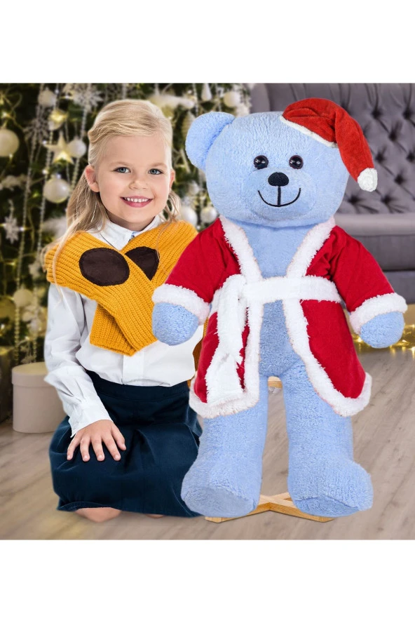 80 Cm Noel Baba Şapkalı Ayıcık Yeni Yıl , Yılbaşı Hediyesi ürün görseli 1