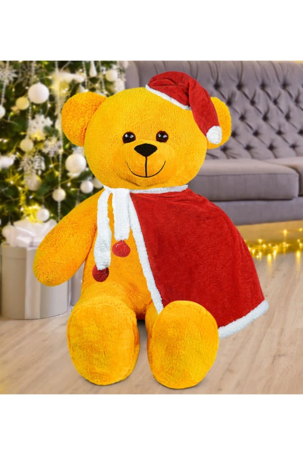 100 Cm Pelerinli Noel Baba Ayıcık Yeni Yıl , Yılbaşı Hediyesi ürün görseli 1