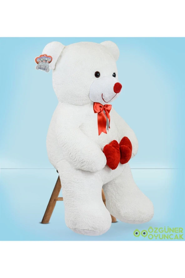 100 Cm Beyaz Bobo Peluş Ayıcık ürün görseli 1