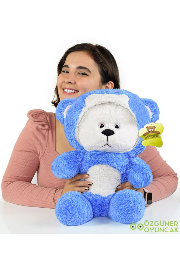 Uykumcuk Gold Kapüşonlu Peluş Ayı Sevgiliye Özel 70 Cm (%100 YERLİ) ürün görseli 1