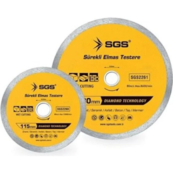 SGS SÜREKLİ ELMAS TESTERE 180 MM ürün görseli 1