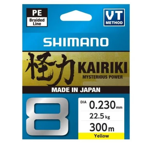 Shimano Kairiki 8 300m Yellow 0.230mm/22.5kg ürün görseli 1
