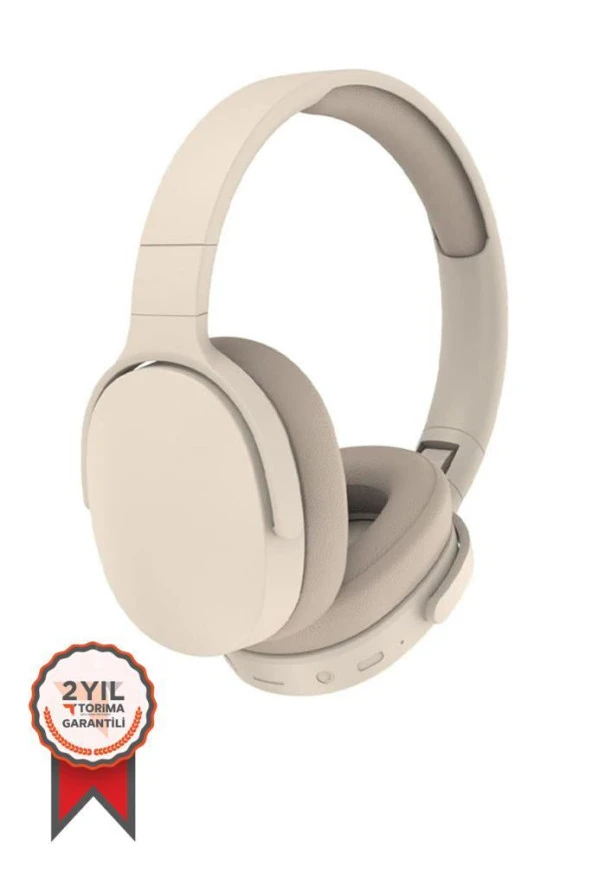 Torima P2961 Bej Kulak Üstü Kablosuz Bluetooth Kulaklık Bej ürün görseli 1