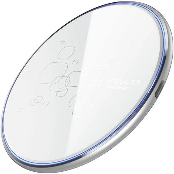 KUULAA Mirro15W Qi Wireless Kablosuz Şarj Cihazı İPhone 11,12 XS XR-8 Beyaz ürün görseli 1