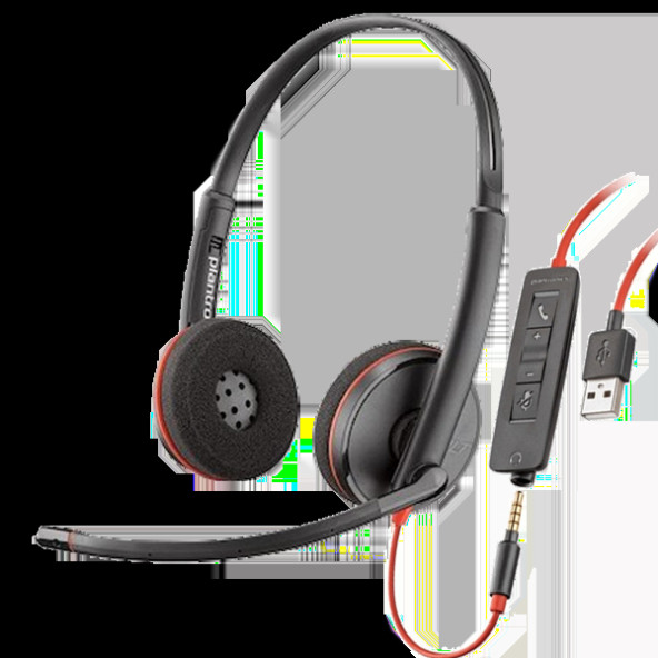 Plantronics Blackwire C3225 USB-A Çift Taraflı Taçlı Kulaklık ürün görseli 1