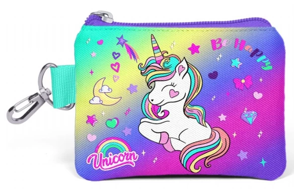 Coral High Renkli Unicorn Desenli Bozuk Para Çantası - Kız Çocuk ürün görseli 1