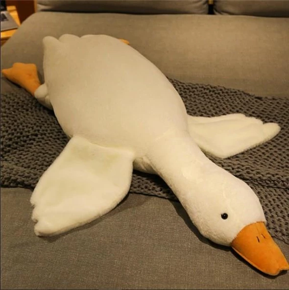 Sevimli Peluş Uyku Arkadaşım Kaz 75 cm- Uçan Kaz Morton Uyku Yastığı ürün görseli 1