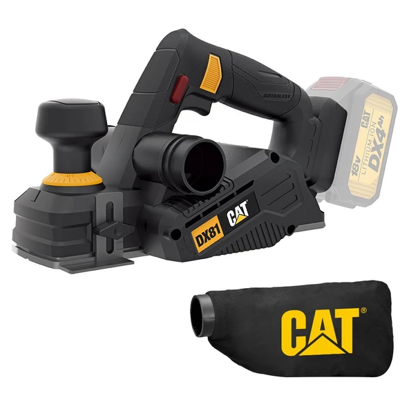 CAT DX81B 18Volt 82mm Çift Bıçaklı Kömürsüz Profesyonel Planya (Akü Dahil Değildir) ürün görseli 1