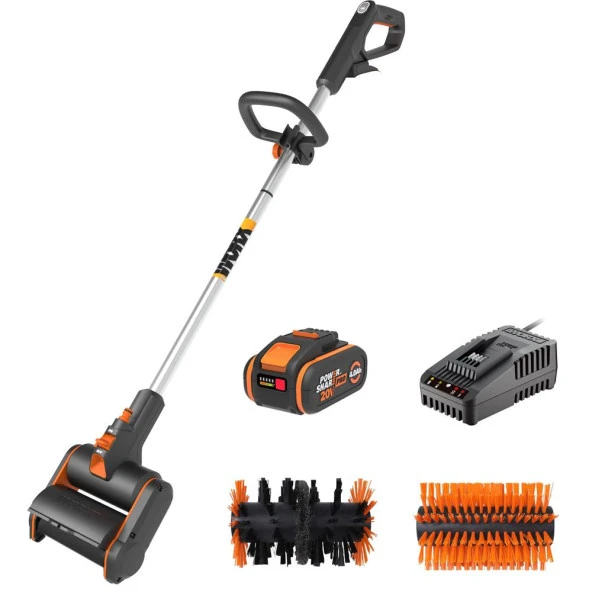 WORX WG441E 20Volt 4.0Ah. Li-ion Tek Akülü 165MM Profesyonel Çok Amaçlı Şarjlı Zemin Fırçası ürün görseli 1