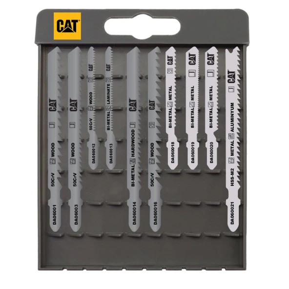 CAT DA06903 10 Parça Profesyonel Metal/Ahşap Hassas/Kaba Kesim Dekupaj Testere Ucu ürün görseli 1