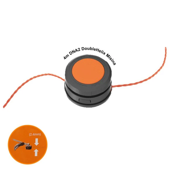 WORX WA0045 WG186E İçin 2.4mm 4Metre Çift Çıkışlı Duble Helix Spiral Burgulu Yedek Misina ürün görseli 1