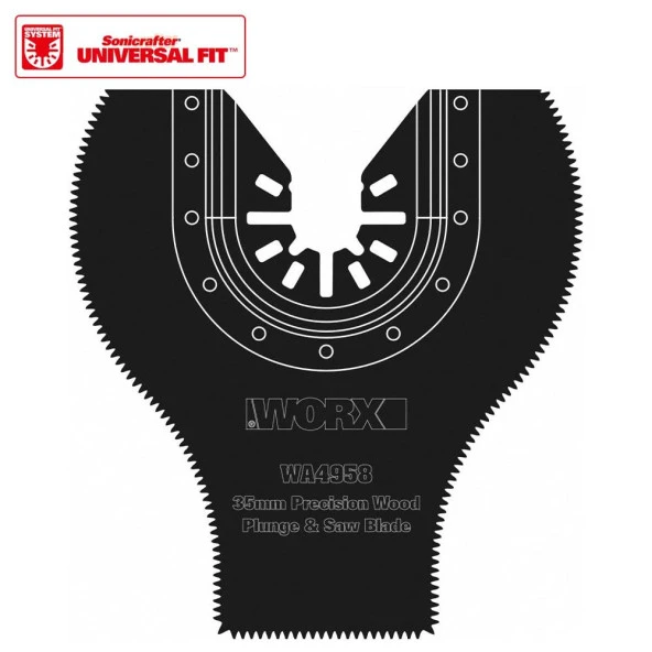 WORX WA4958 Çok Amaçlı Raspalama Makinası İçin 35x80mm 180˚ Ahşap, Fiberglas, PVC Universal Dalma/Kesme Bıçağı ürün görseli 1