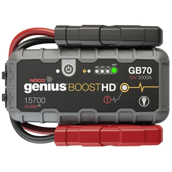 NOCO Genius GB70 12V 2000Amp Ultrasafe Lityum Akü Takviye + Powerbank + Led Lamba ürün görseli 1