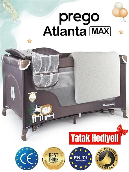 Prego Atlanta Max Oyun Parkı 70x120 Bej + Yatak Hediyeli ürün görseli 1