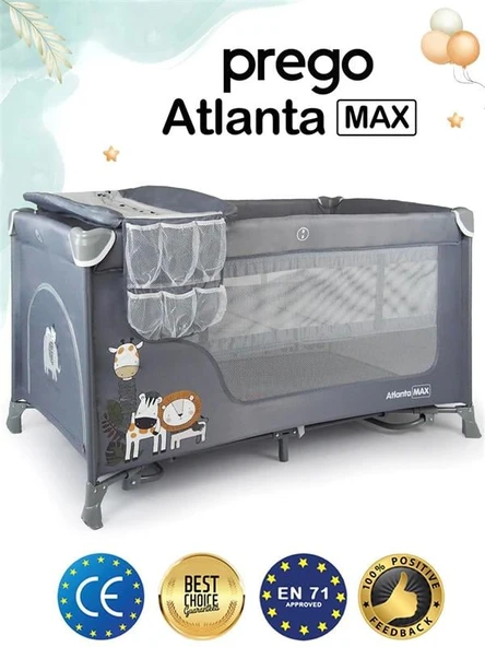 Prego Atlanta Max Oyun Parkı 70x120 Gri 8056 ürün görseli 1