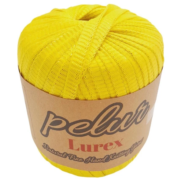 Angel Çanta Aksesuar Pelur Lurex Simli Ribbon İp Sarı Renk ürün görseli 1