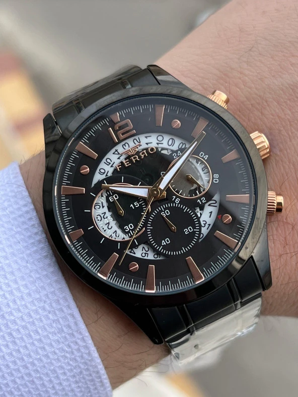 FERRO İç Fonksiyonları Aktif Chronograph 30 Mt Su Geçirmez Erkek kol Saat xf0024 ürün görseli 1