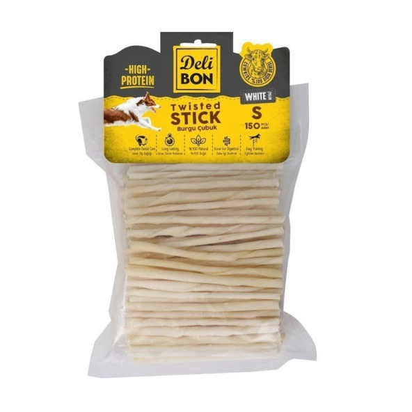 Delibon Deri Burgu Çubuk Orta Boy Kalın Boy Natural 12 Adet ürün görseli 1