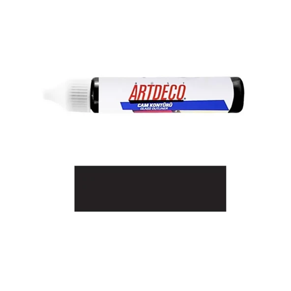 ARTDECO 030B CAM BOYASI KONTÜRÜ 25 SİYAH 30ml ürün görseli 1