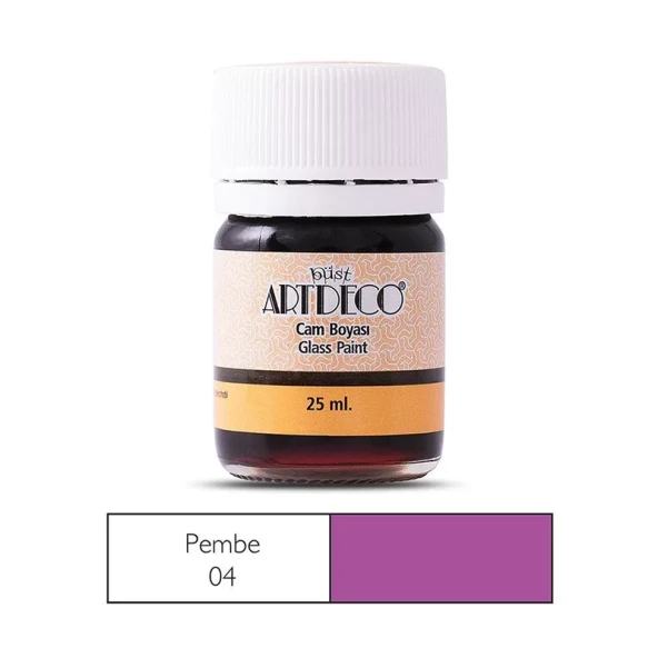 ARTDECO 030A CAM BOYASI 04 PEMBE 25ml ürün görseli 1
