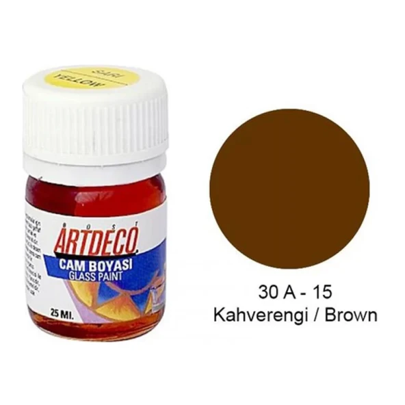 ARTDECO 030A CAM BOYASI 15 KAHVERENGİ 25ml ürün görseli 1