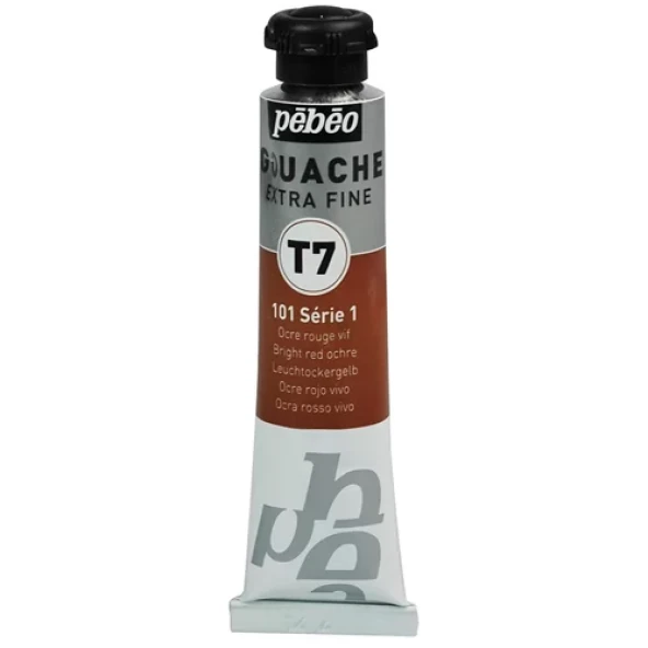 Pebeo Extrafine T7 Guaj Boya 20ml Seri:1 101 Bright Red Ochre ürün görseli 1