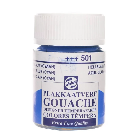 Talens Guaj Boya 16 ml Light Blue Cyan 501 ürün görseli 1