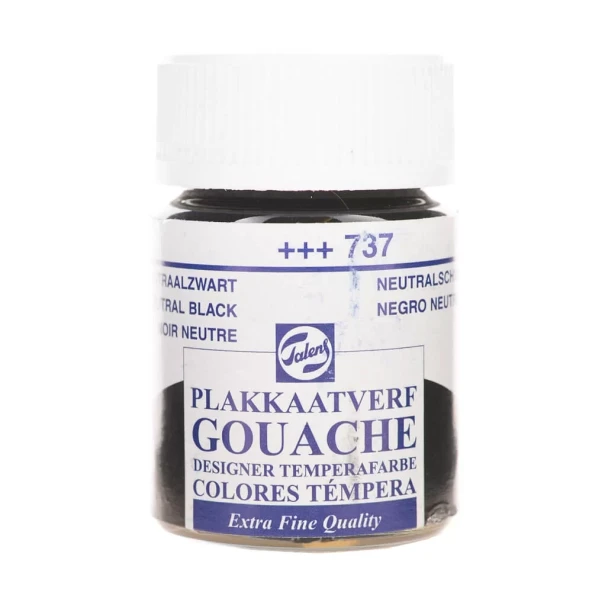 Talens Guaj Boya 16 ml Neutral Black 737 ürün görseli 1