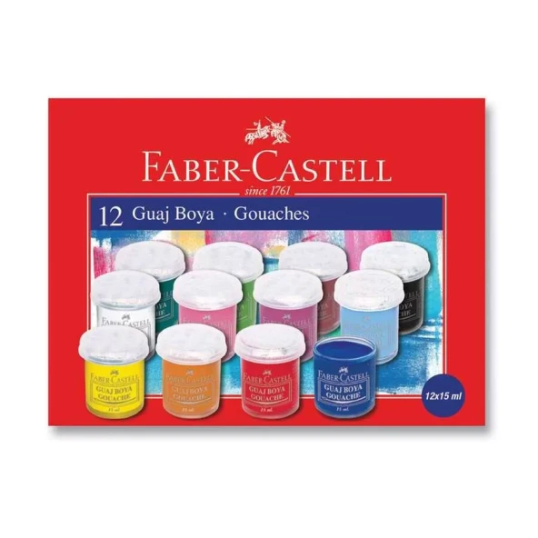 Faber Castell Guaj Boya 15 ml 12'li ürün görseli 1
