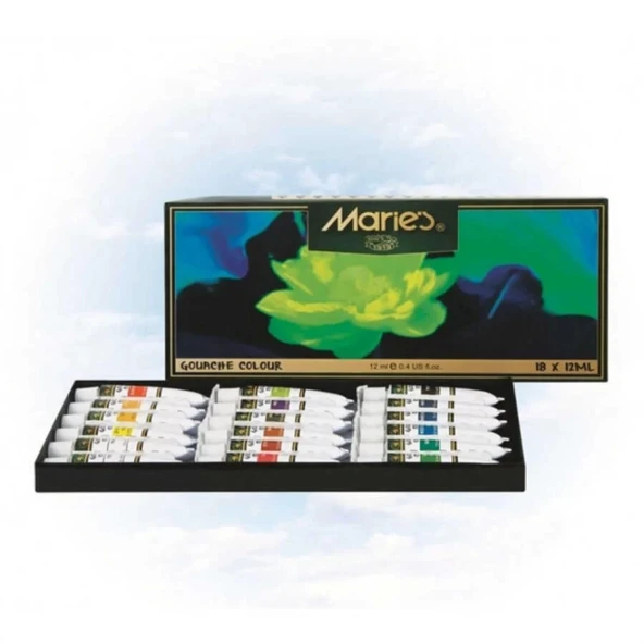 Maries Guaj Boya 7318B 18'li 12 ml ürün görseli 1